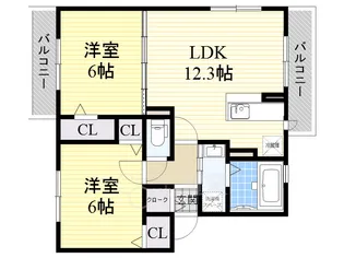 サンパーク藤【2階】の間取り