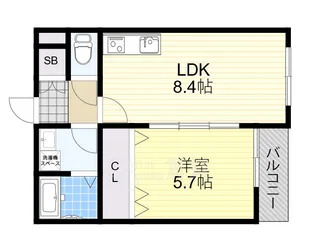 ディアコート曽根【3階】の間取り