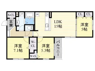 SAKURA NINETY【3階】の間取り