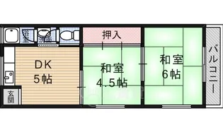 小田第二マンション【2階】の間取り