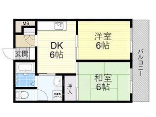 ボーネン刀根山【1階】の間取り