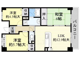 メゾンドール藤が丘【1階】の間取り