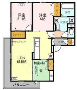 サンテリア水尾【2階】の間取り