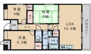 ハッピーコープ大重【4階】の間取り