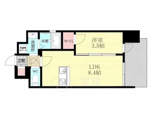 LUMINOUS三国本町【6階】の間取り