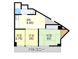 ハイツ東淀【3階】の間取り