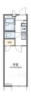 レオパレス三津屋北Ⅱ【1階】の間取り