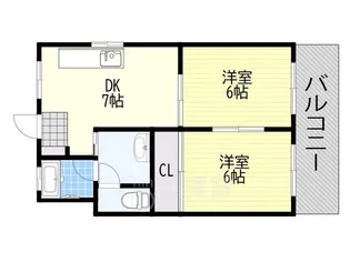 クオーレ神崎川【2階】の間取り