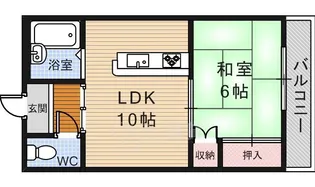 箕輪マンション【1階】の間取り