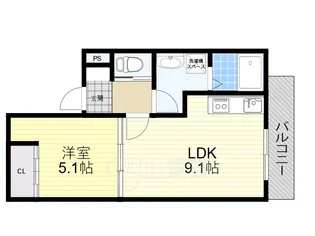 プリヴェ豊中曽根【1階】の間取り
