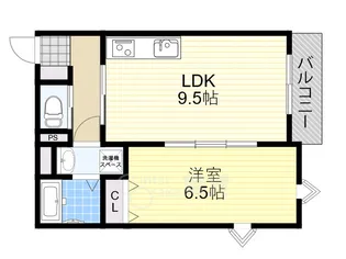 シャトーライフ蛍池【1階】の間取り