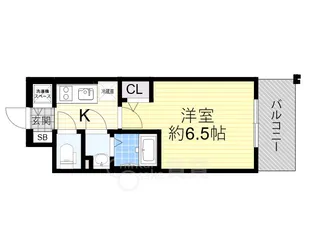 エスリード大阪デュアルゲート【7階】の間取り