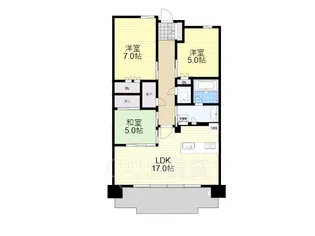 プラウド北千里【5階】の間取り