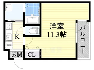 フジパレス石橋【1階】の間取り