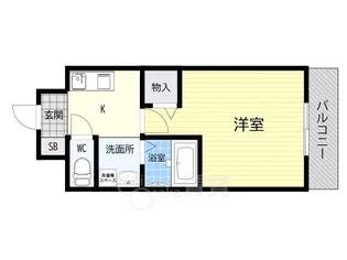 嵜本レジデンス福島【4階】の間取り