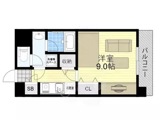 アスール江坂【3階】の間取り
