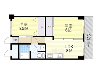コアロード桃山台【2階】の間取り
