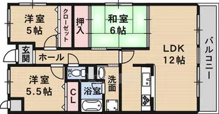 フレール江坂【2階】の間取り