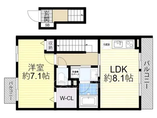 ドゥフロレアールヨシノ【2階】の間取り