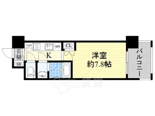 パークフラッツ江坂【9階】の間取り