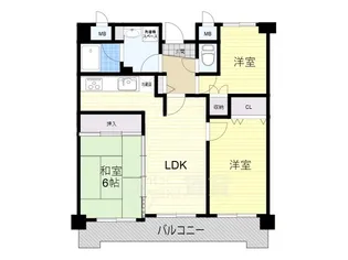 コムズ21豊中【6階】の間取り