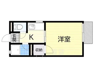 ビスタ岡町A【1階】の間取り