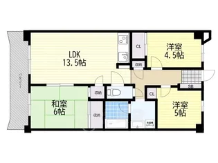 桜塚パークマンション【2階】の間取り