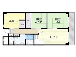 サンパレス桃山台【7階】の間取り