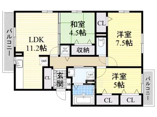 エスペランサ【1階】の間取り