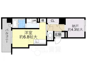 ソレイユ服部【4階】の間取り