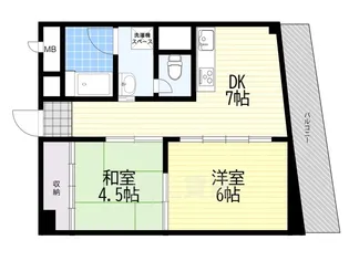 マンションハーモニー石原【4階】の間取り