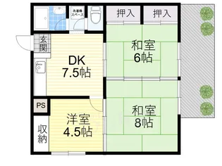 マノワール歌島【1階】の間取り