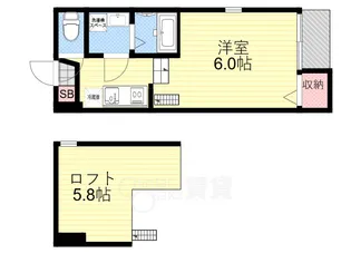 OASIS IKEDA【1階】の間取り