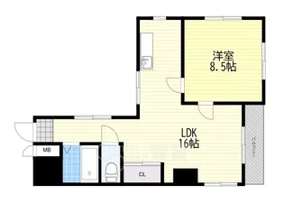大京ビルマンション新大阪【4階】の間取り
