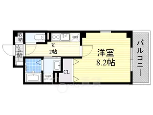 コンフォート大道【1階】の間取り