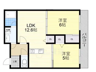 ジュエル曽根3【5階】の間取り