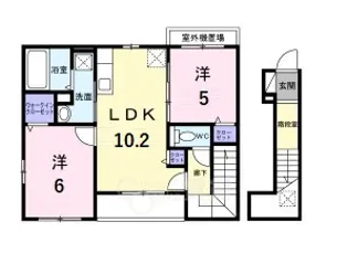 プラム江坂【2階】の間取り