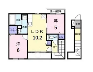 プラム江坂【2階】の間取り