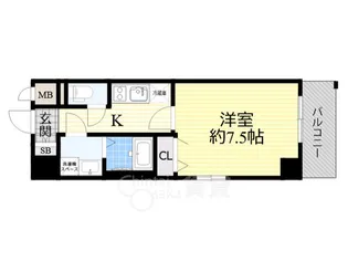 エスリード江坂垂水町【6階】の間取り