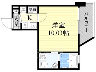 URBAN FLATS江坂【8階】の間取り