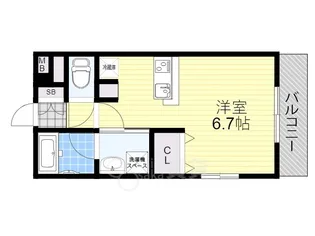 ウェルスクエア池田石橋2【2階】の間取り