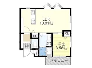 LOHAS豊中稲津町【3階】の間取り