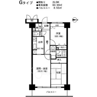 グランフォルク豊中【6階】の間取り