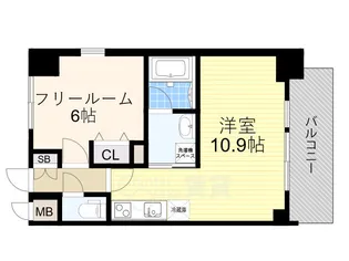S-RESIDENCE江坂【7階】の間取り