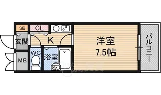 ロイヤルハイツ西淡路パート2【7階】の間取り