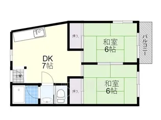 緑マンション【2階】の間取り