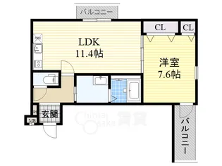 ハイム天神1【1階】の間取り