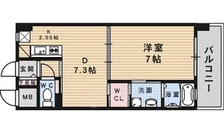 ベルクール豊中【4階】の間取り