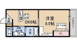 プルメリア新大阪【6階】の間取り