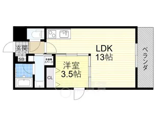 グリーンロード白島【2階】の間取り